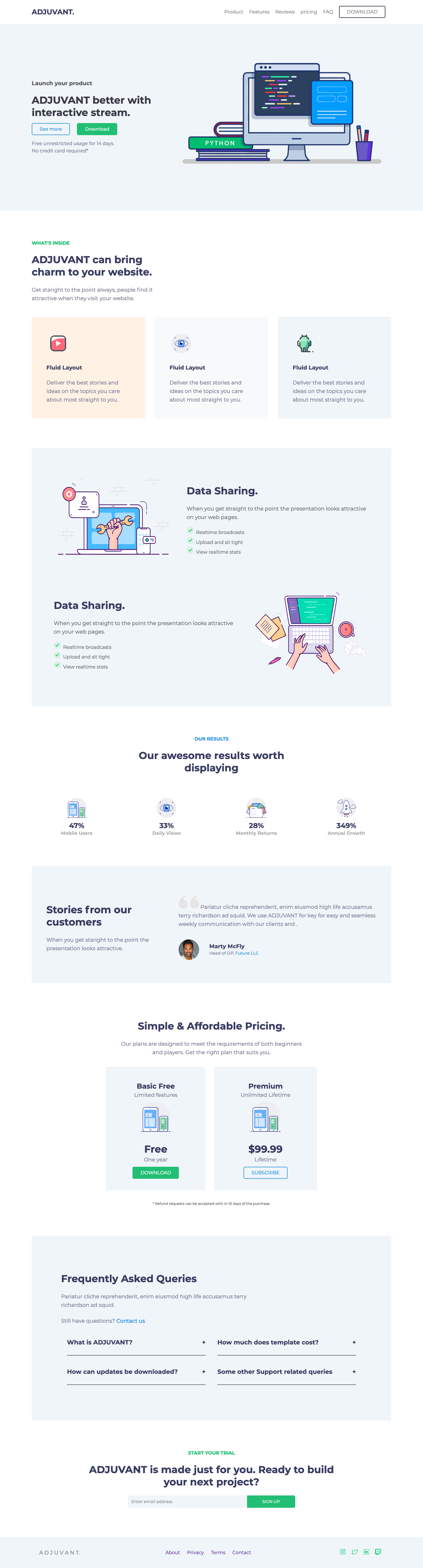 Landing page